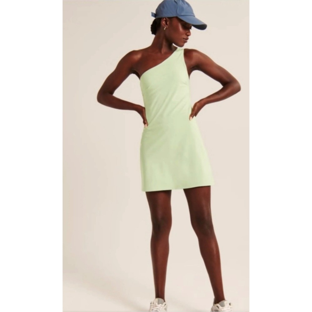Abercrombie & Fitch One-Shoulder Mint Green Mini Dress